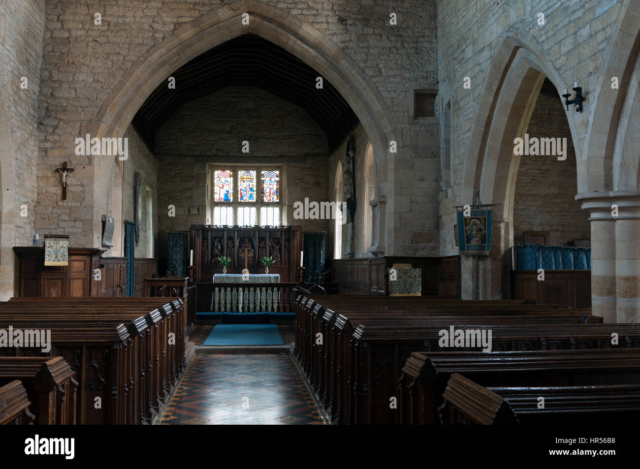 St. Michael`s Church, Buckland, Gloucestershire, England, UK Stock